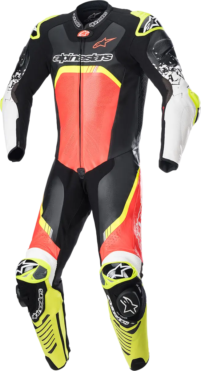 Alpinestars Gp Tech Suit V4 Race Suit – Black/Red & Fluorescent Yellow, Us 48 / Eu 58 (Model 3156822-1355-58) 1