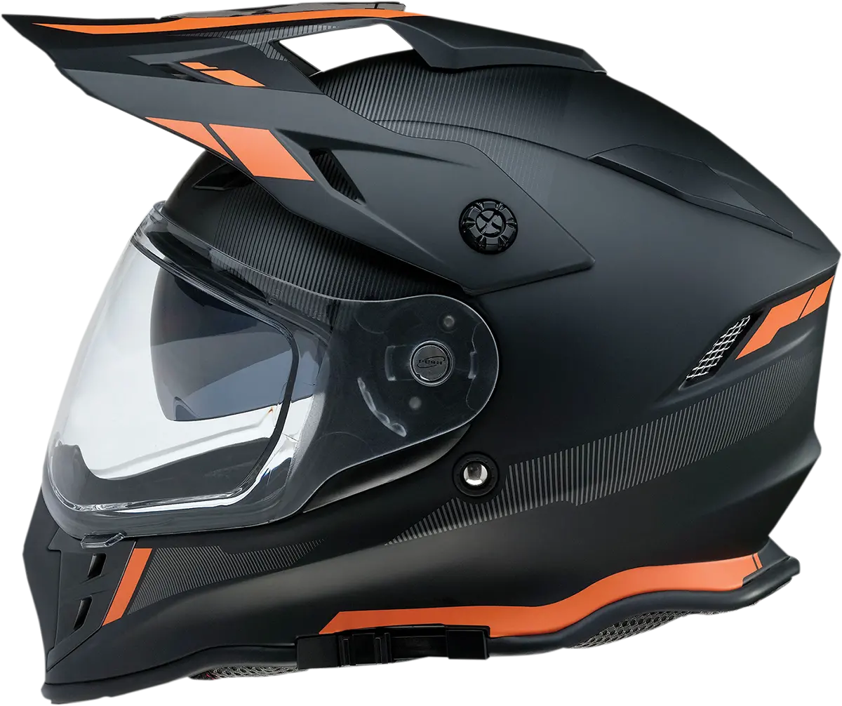 Z1R Range Modular Helmet – Black/Orange Design, Large Size (Model 0140-0117) 1