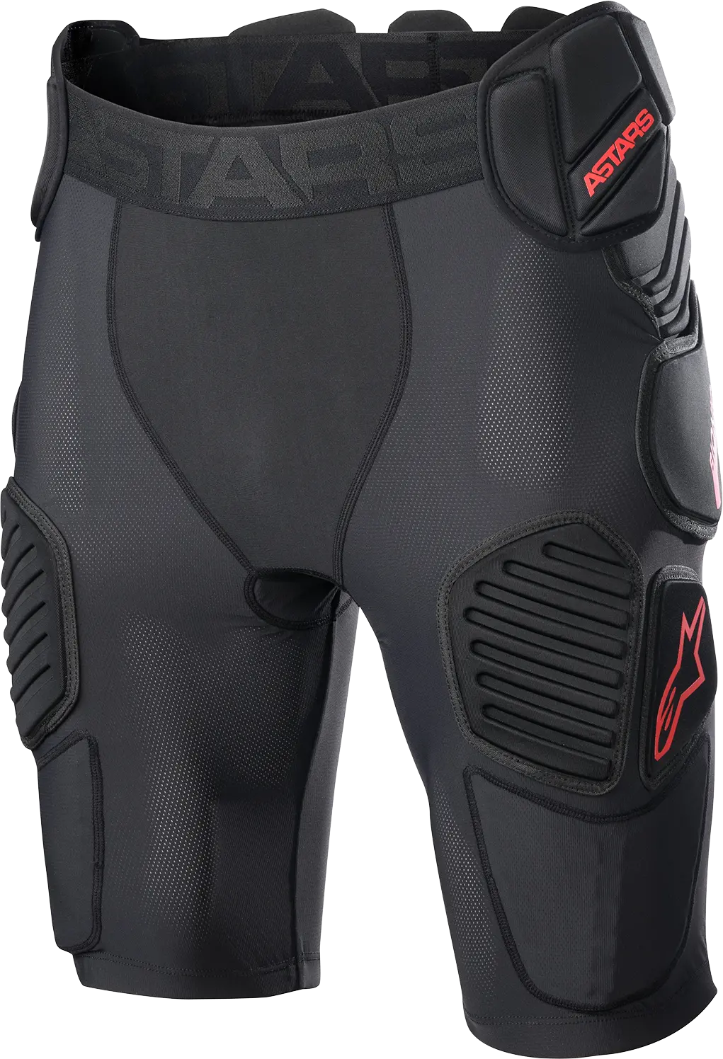 Alpinestars Bionic Pro Protective Motorcycle Shorts – Black/Red, Medium 1