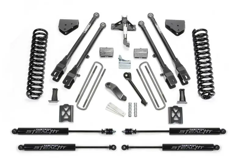Fabtech 05-07 Ford F350 4Wd 6In 4 Link System W/Stealth Shocks 1