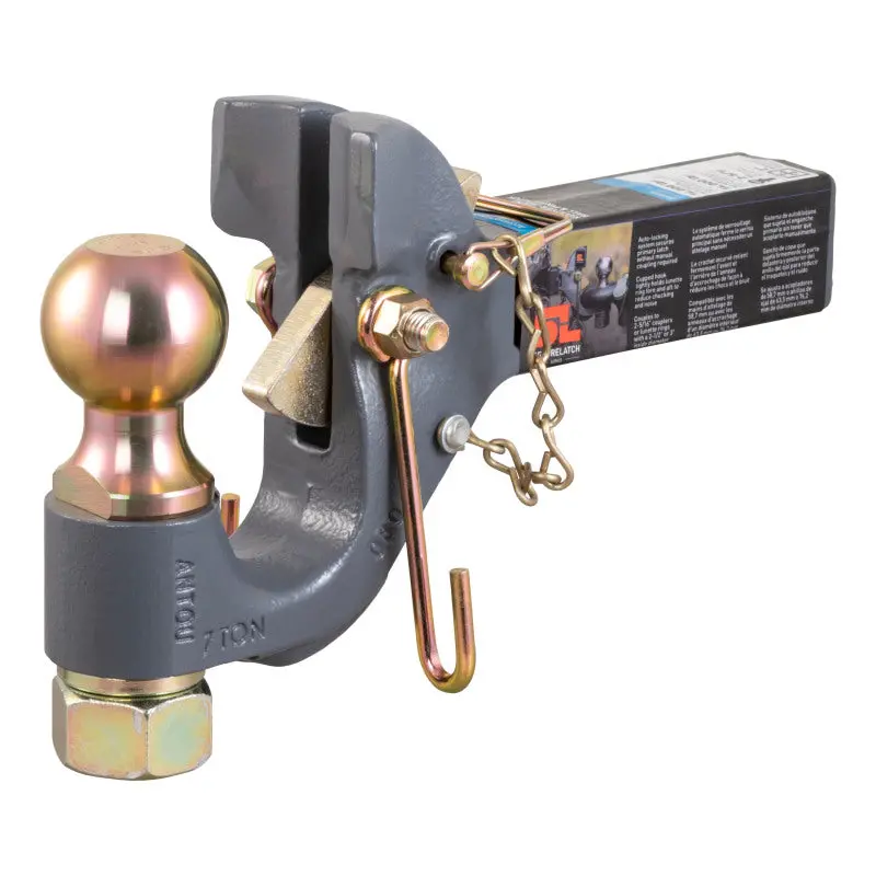 Curt Securelatch Combo Hitch – 2-Inch Receiver Mount With 2-5/16-Inch Ball And Pintle Hook, 14,000-Pound Capacity 1