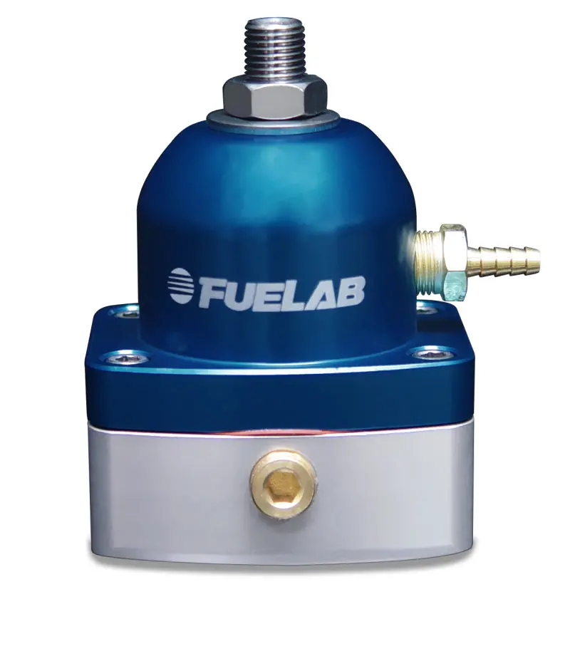 Fuelab 525 Adjustable Inline Fuel Pressure Regulator – 90–125 Psi, -6An In & Return, Blue Anodized 1