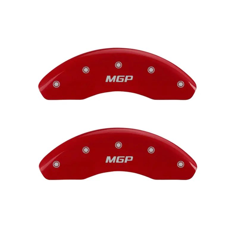 Mgp Engraved Front And Rear Brake Caliper Covers – Red Finish With Silver Accent For 2019 Chevy Malibu 1