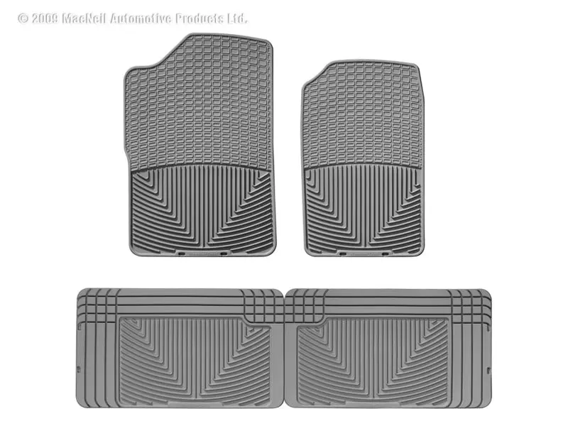 Wt Premium Rubber Floor Mats – Front Row – Charcoal Grey 1