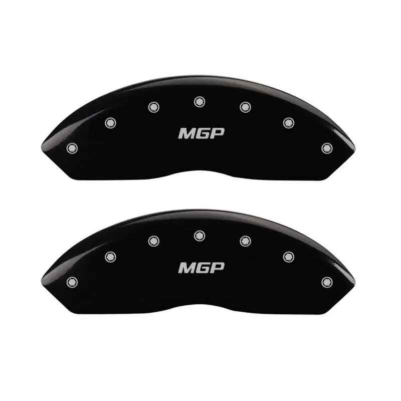 Mgp Engraved Caliper Covers – Front & Rear, Black Finish With Silver Accents 1