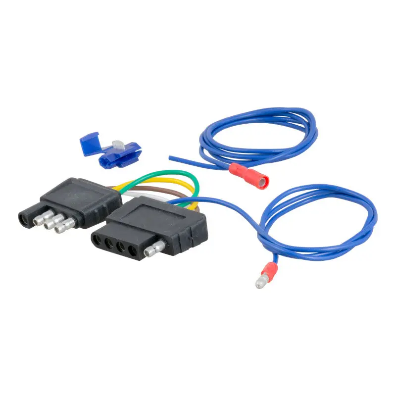 Curt 4-Pin To 5-Pin Trailer Wiring Adapter – Flat Blade Electrical Conversion 1