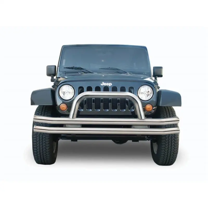 Rampage Double-Tube Front Bumper – Stainless Steel For 1976–1983 Jeep Cj5 1