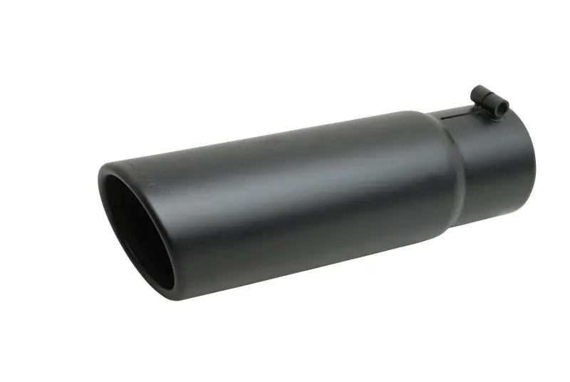 Gibson Rolled-Edge Slash-Cut Exhaust Tip – 5" Od, 3.5" Inlet, 12" Length, Black Ceramic Coating 1