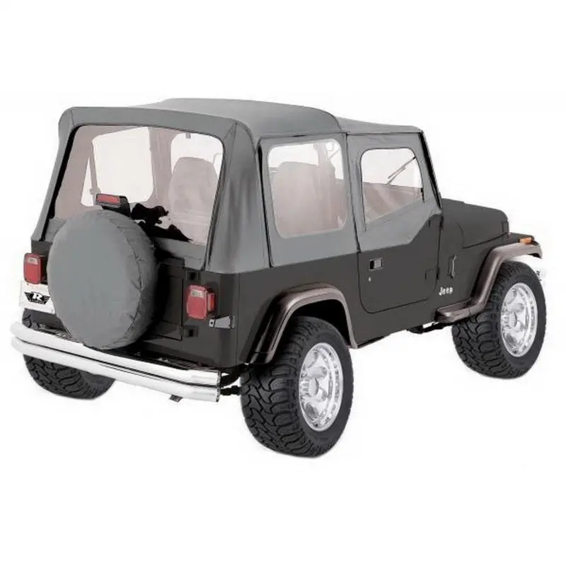 Rampage Complete Soft Top For 1976–1983 Jeep Cj5 – Premium Grey Denim Fabric 1