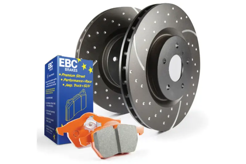 Ebc Stage 8 Brake Kit — Orangestuff Ceramic Pads And Gd Drilled Rotors 1