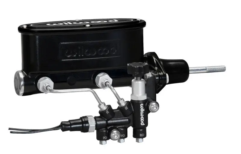 Wilwood Hv Tandem Master Cylinder Kit – 15/16" Bore, Left-Hand Bracket, Proportioning Valve, Black Finish 1