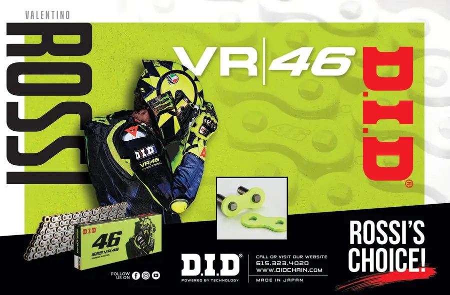D.I.D. 520 Vr46 Racing X-Ring Chain – Professional Grade Motorcycle Drive Chain 1