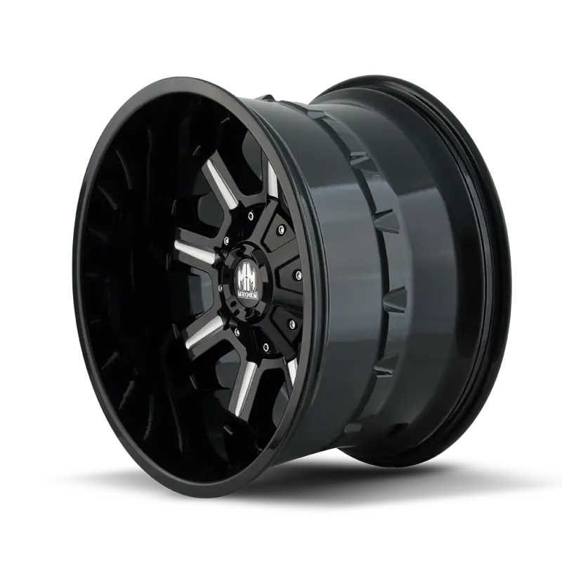 Mayhem Combat 18×9 Wheel – 8×180 Bolt Pattern, +18Mm Offset, 124.1Mm Hub Bore, Black W/ Milled Spokes 2