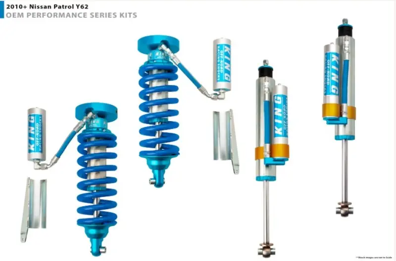 King 2.5” Remote Reservoir Coilovers – 2010+ Nissan Patrol Y62 Front (Pair) 1