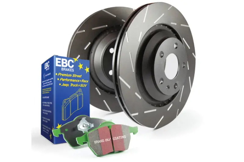 Ebc Greenstuff Brake Pad & Usr Drilled Rotor Kit 1