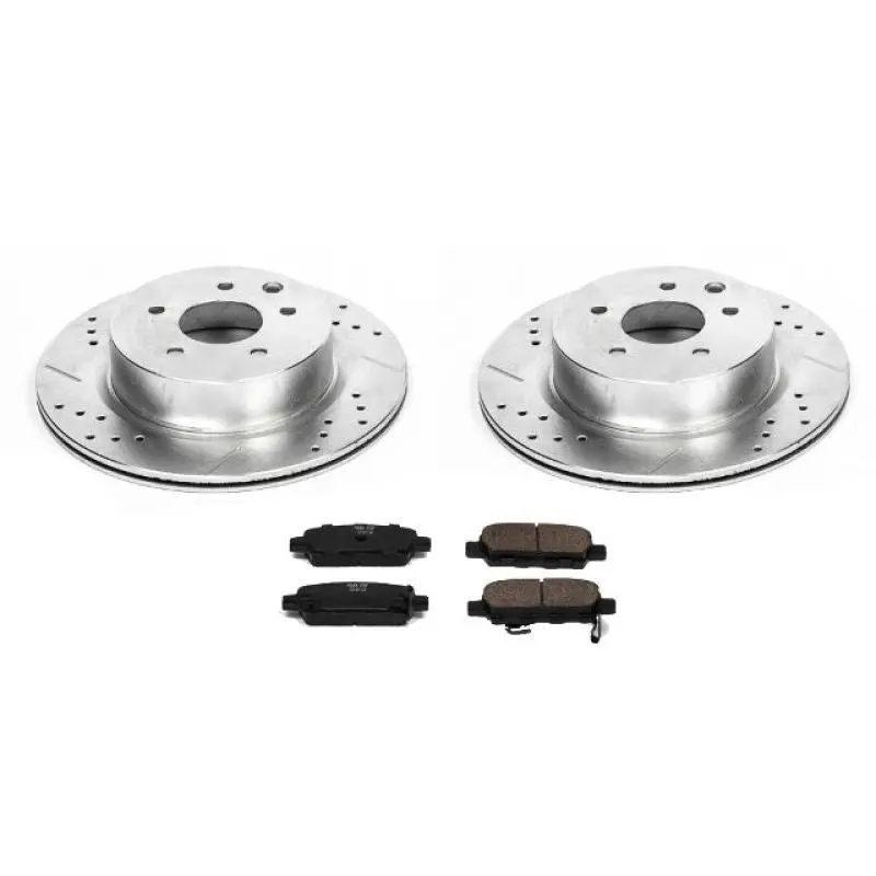 Power Stop Z23 Evolution Sport Rear Brake Kit For 2008–2012 Infiniti Ex35 1