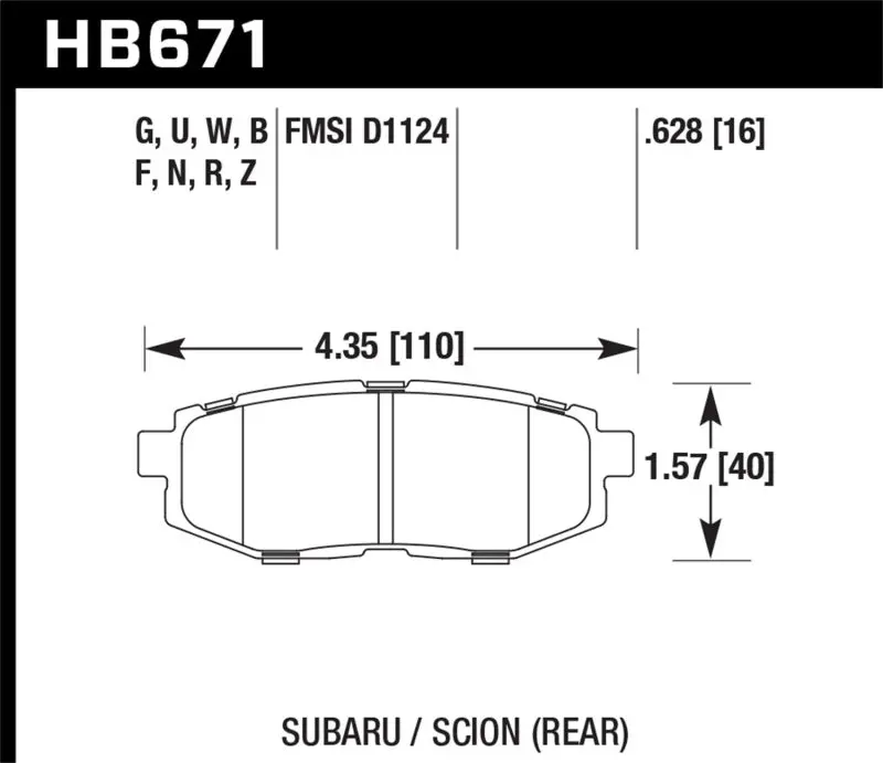 Hawk Dtc-60 Race Rear Brake Pads – Optimized For Scion Fr-S, Subaru Brz, Legacy 2.5 Gt, And 3.6R (2010–2013) 1