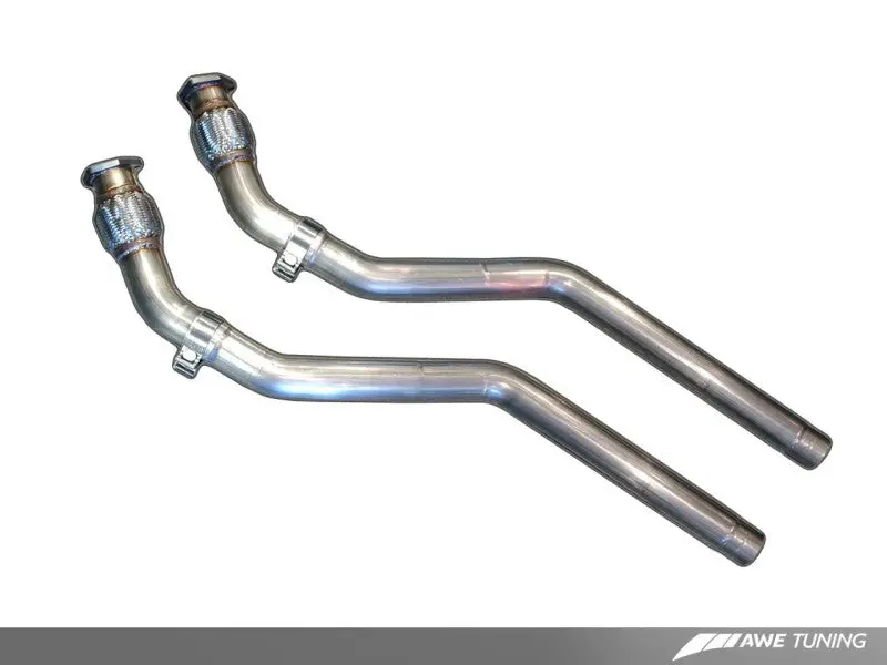 Awe Tuning Non-Resonated Downpipes – Direct-Fit For Audi B8 S5 (4.2L V8) 1