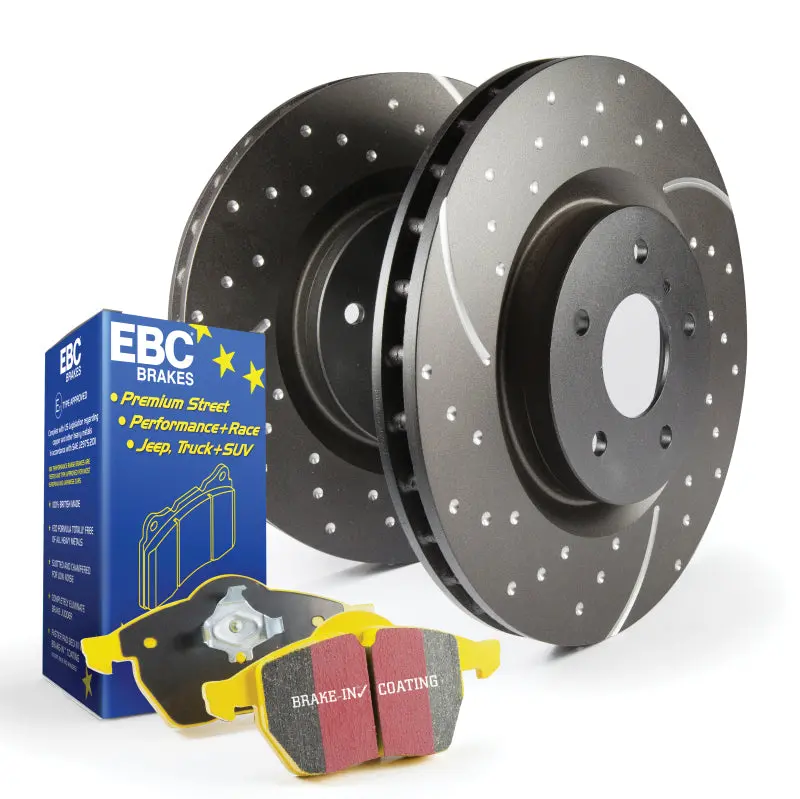 Stage 5 Track-Optimized Brake Kit – Yellowstuff Pads + Gd Drilled & Slotted Rotors 2