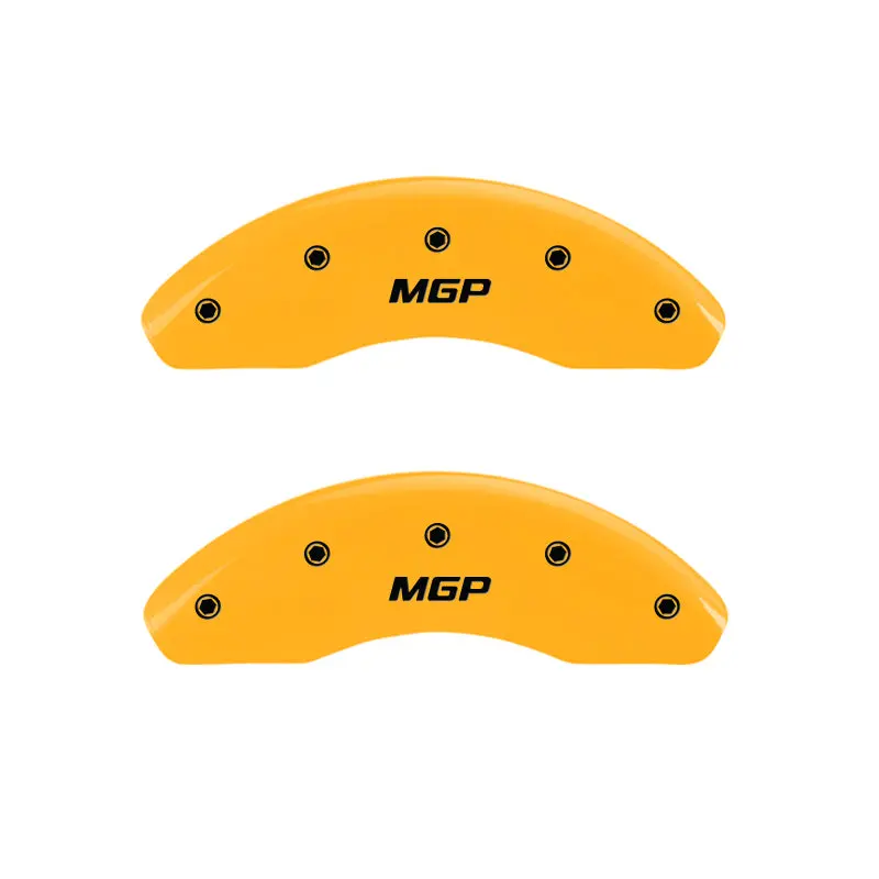 Mgp Engraved Caliper Covers – Front & Rear, Yellow Finish On Black Base 1