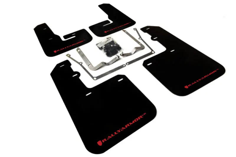 Rally Armor Black Mud Flaps With Red Logo – Custom Fit For 2015–2017 Vw Jetta Ur 1