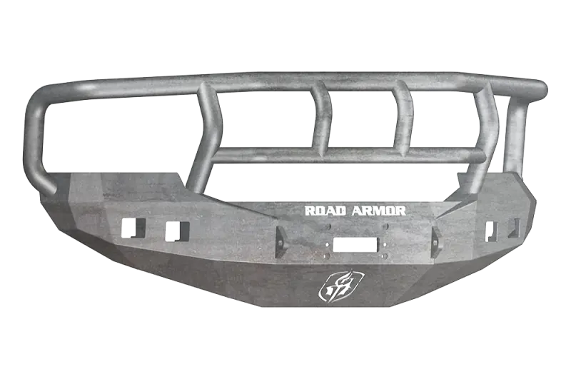 Road Armor Stealth Front Winch Bumper – Raw Finish, Fits 2005–2007 Ford F-250 With Titan Ii Guard & Wide Flares 1