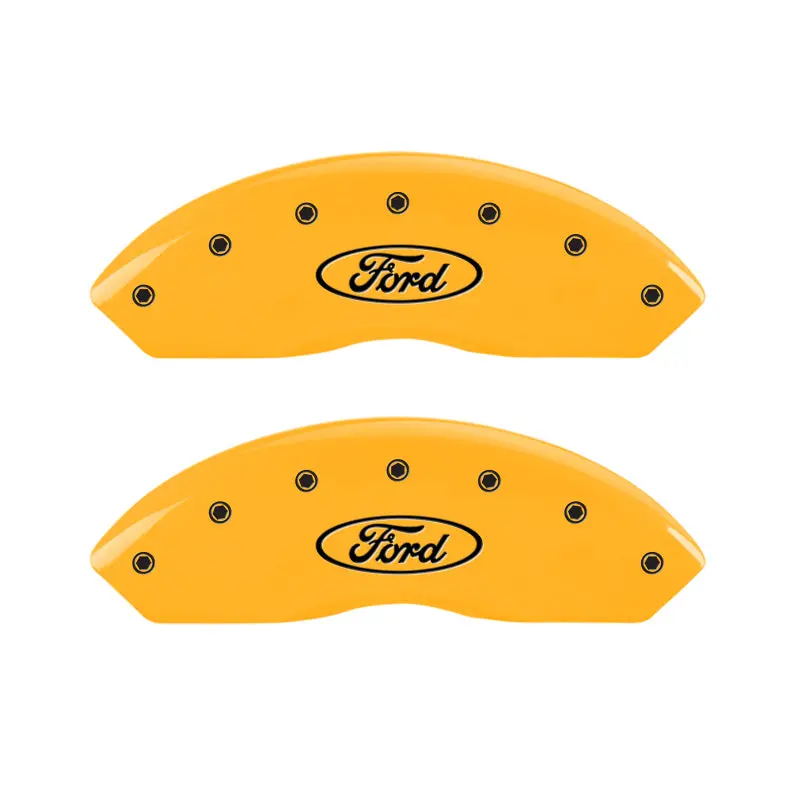 Mgp Engraved Caliper Covers – Ford Oval Logo, Yellow Finish 1