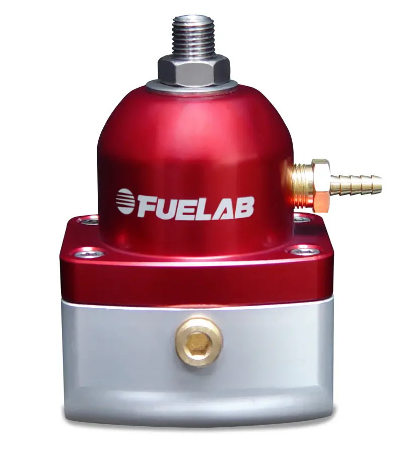 Fuelab 515 Efi Adjustable Fuel Pressure Regulator – 25–90 Psi Range, Dual -10An Inlets, Single -6An Return, Red Housing 1