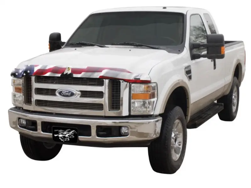 Stampede Vigilante Premium Hood Protector With Flag Design For 2000–2005 Ford Excursion 1