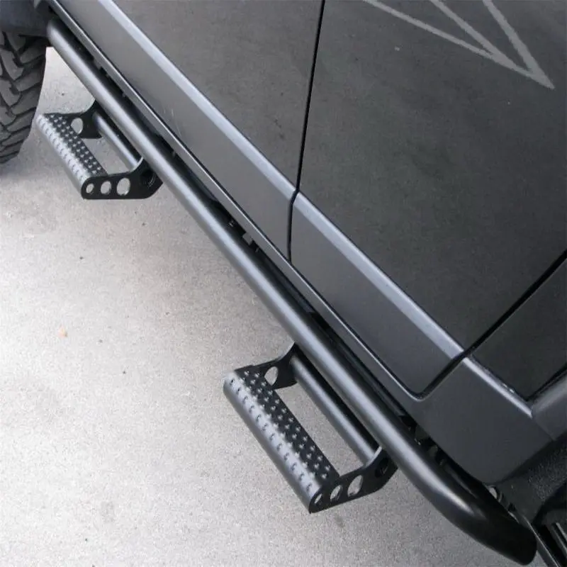N-Fab Rkr Rocker Step System – Textured Black, 1.75-Inch Tubing, For 2016–2017 Toyota Tacoma Double Cab 1