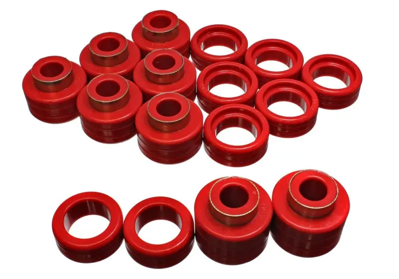 Energy Suspension Red Body Mount Kit For Chevrolet Extra Cab Trucks (2Wd & 4Wd) 1