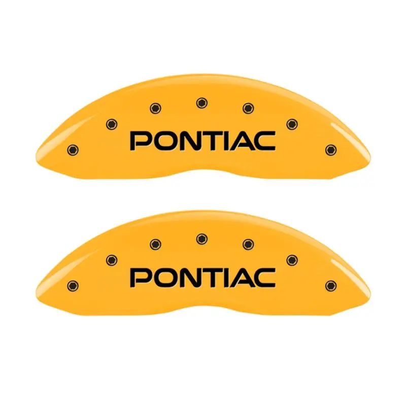 Mgp Engraved Front And Rear Caliper Covers For 2005 Pontiac Gto – Yellow Finish With Black Charcoal Detailing 1