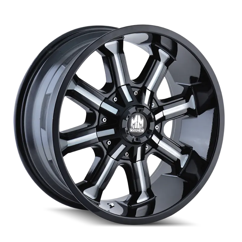 Mayhem Beast Gloss Black Machined-Spoke Wheel – 20X9, 5X127, +18Mm Offset, 87Mm Hub 1