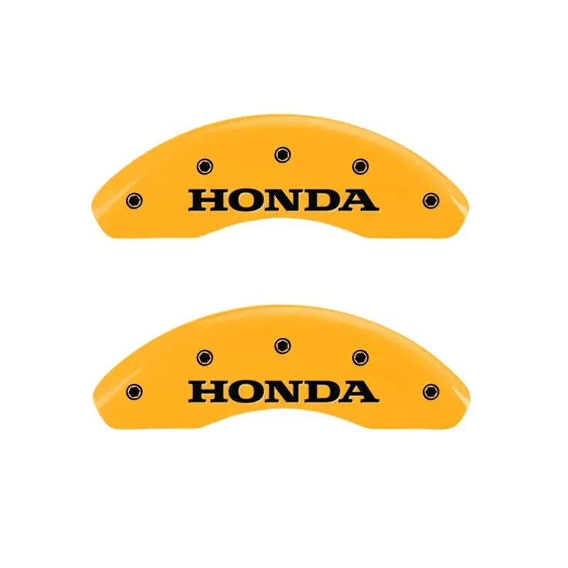 Mgp 2 Caliper Covers Engraved Front Honda Yellow Finish Black Characters 1998 Honda Civic 1